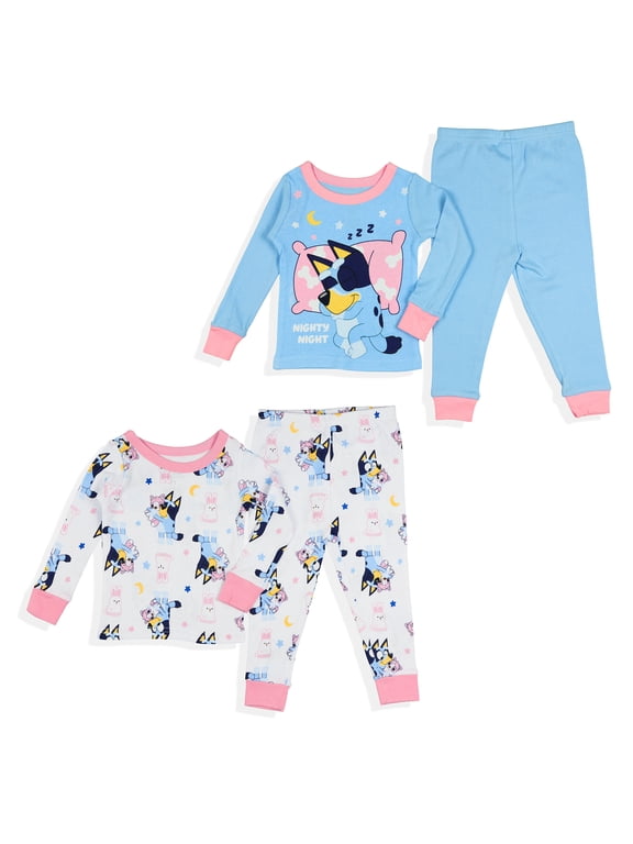 Bluey Pajamas Toddler Girls' 2 Pair Nighty Night 2-Piece Sleep Sets