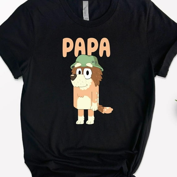 Bluey Papa Shirt, Father'S Day Gift Shirt For Dad, Gift Shirt For Family, Birthday Or Holiday Present, Father'S Day Gift, Bluey Shirt Unisex S-5XL Hot Trending Shirt, Vintage Birthday Gift