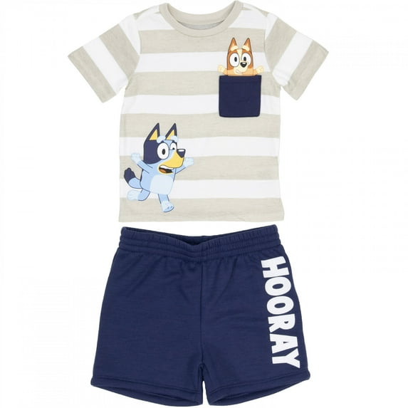 Bluey 887215-size5-6 Peekaboo Bingo Boys Shirt & Shorts Set - Size 5-6 - 2 Piece