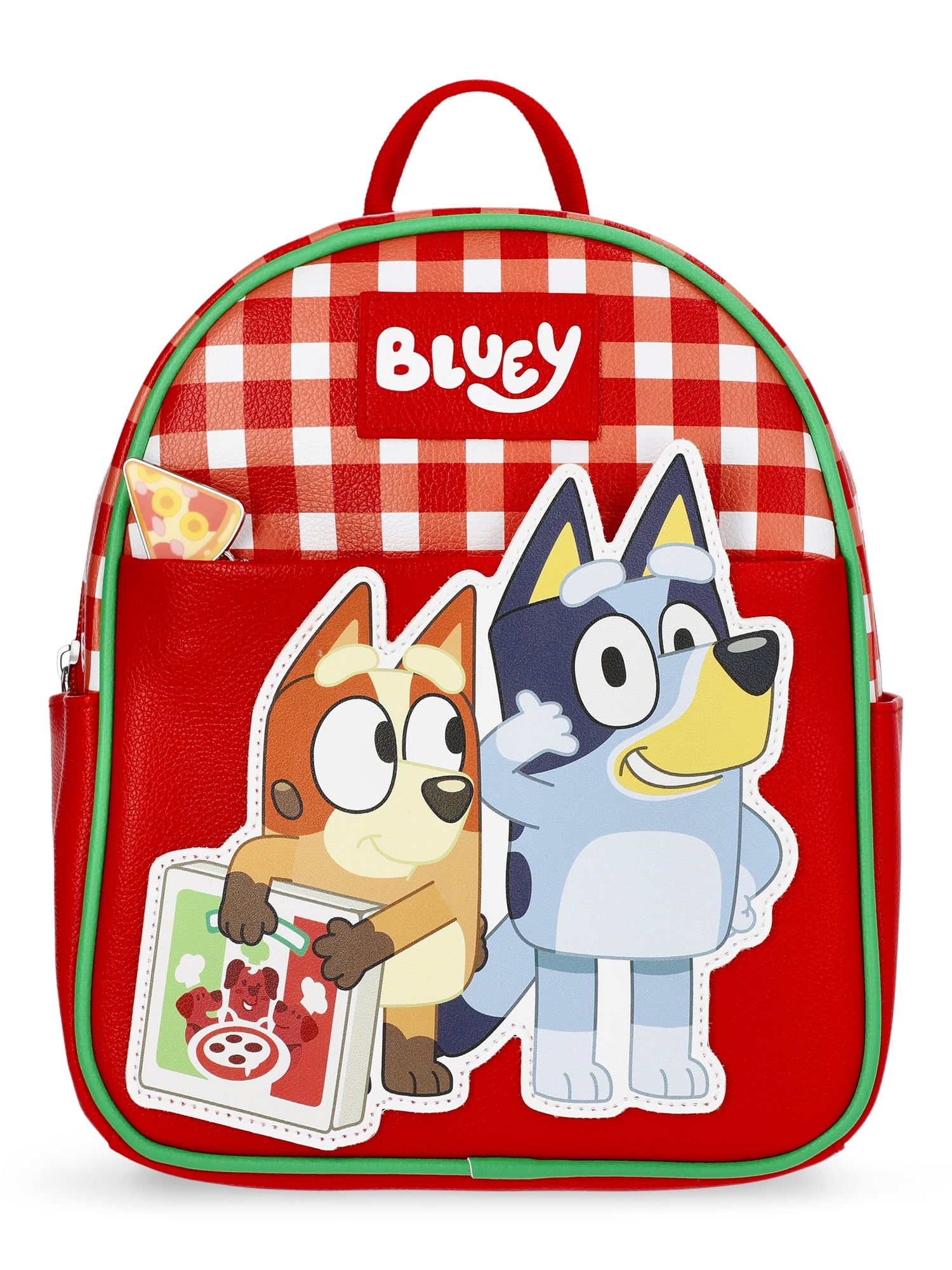 Bluey Women's Pizza Delivery Faux Leather Mini Backpack, 10.5