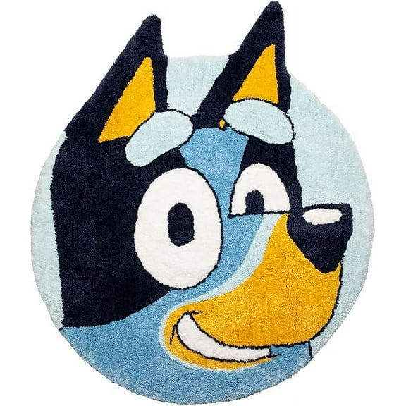 Bluey Plush Fluffy 3ft x 3ft Tufted Area Rug - Kids Room Decor