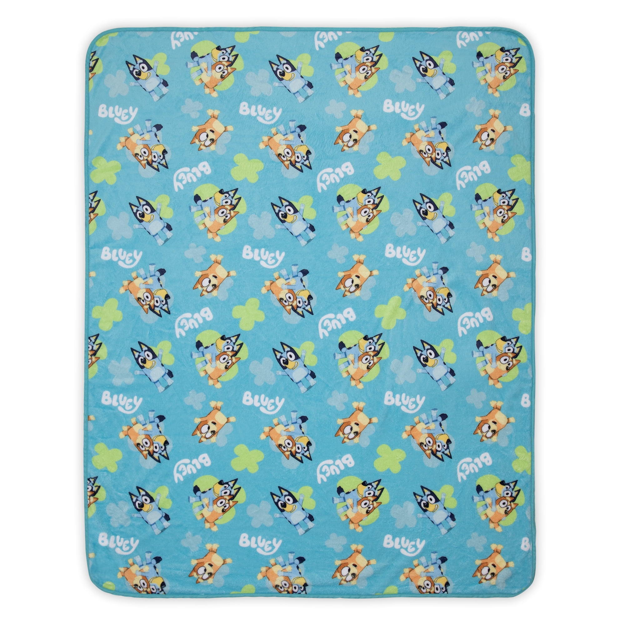Bluey Plush Toddler Blanket Light Blue, 40 x 50, Boy or Girl