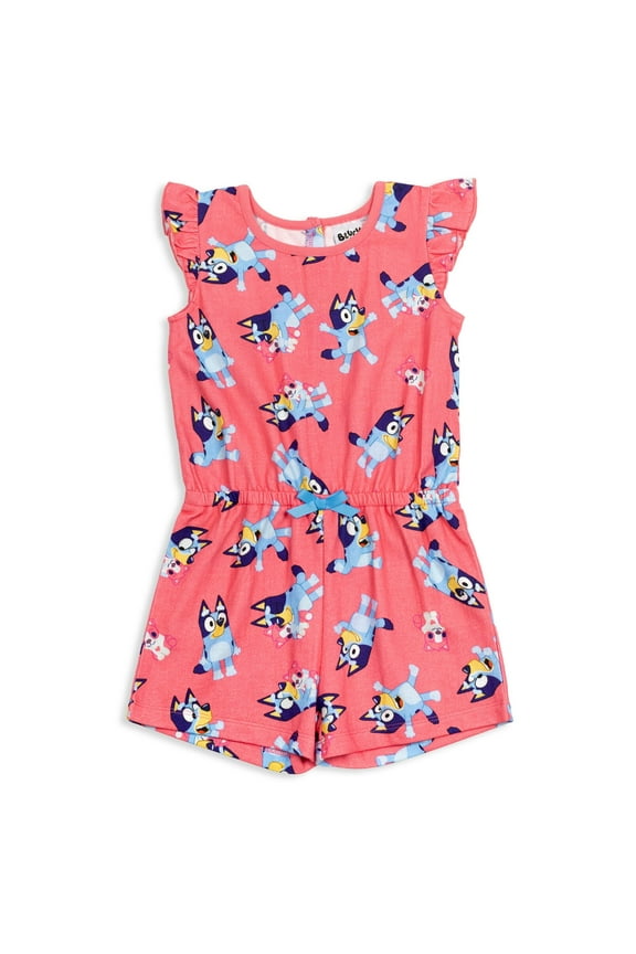 Polly Puppy Infant Baby Girls French Terry Sleeveless Romper Infant to Big Kid