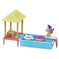 thumbnail image 1 of Bluey, Pool Playset and Bluey Figure, 2.5-3 inch Articulated, 4 Accessories, Preschool, Ages 3+, 1 of 12