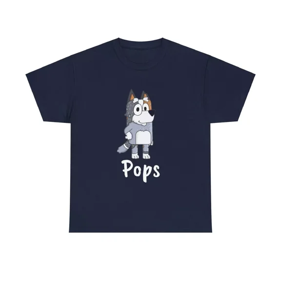 Bluey Pops Heeler Bluey T-Shirt, Heavy Cotton Tee, Unisex S-5Xl Hot Trending Shirt Shirt, Sweatshirt, Hoodie