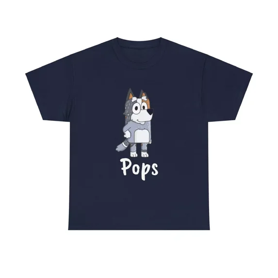 Bluey Pops Heeler Bluey T-Shirt, Heavy Cotton Tee, Unisex S-5Xl Hot Trending Shirt Shirt, Sweatshirt, Hoodie