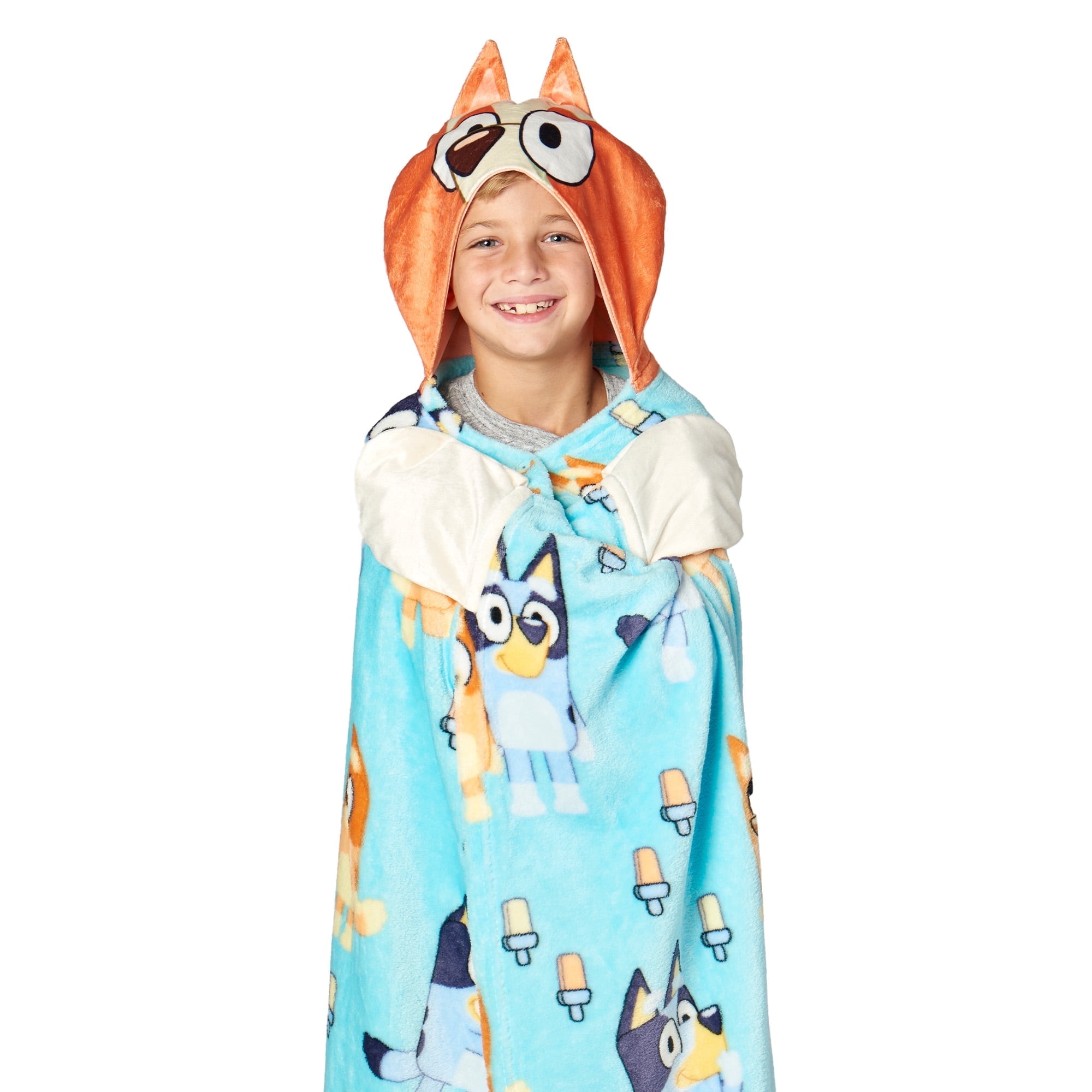Bluey Popsicle Dance Hooded Throw 40×50 inches