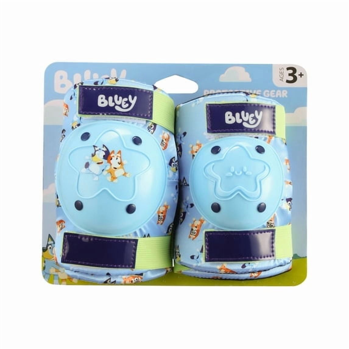 Bluey Leg Shell Bluey Protective Gear Set Knee Pad 4pc - Blue - Walmart.com