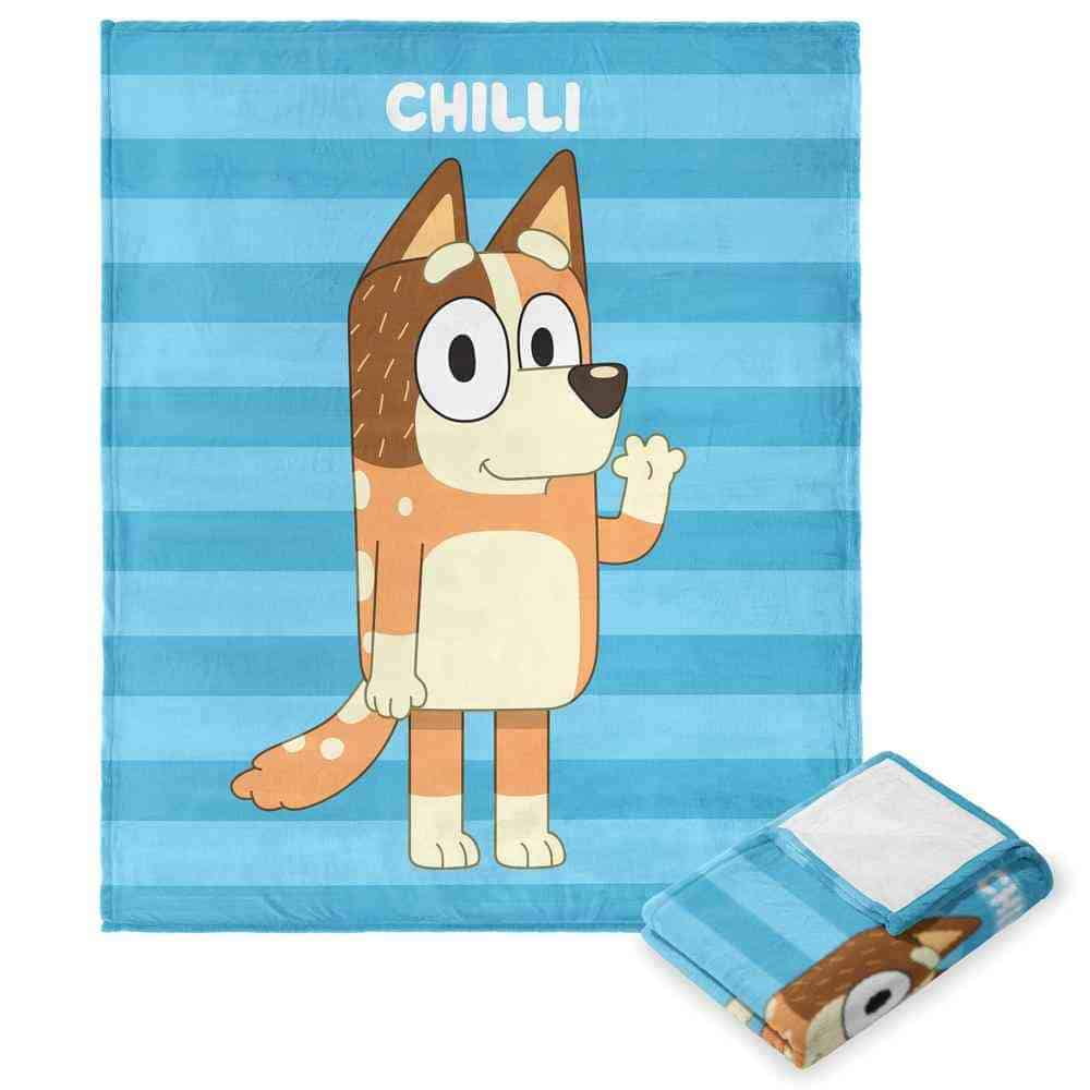 Bluey Roll Call Chilli Kids Silk Touch Throw Blanket