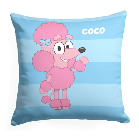Bluey Roll Call Coco Kids Printed Throw Pillow, 18 x 18 inches