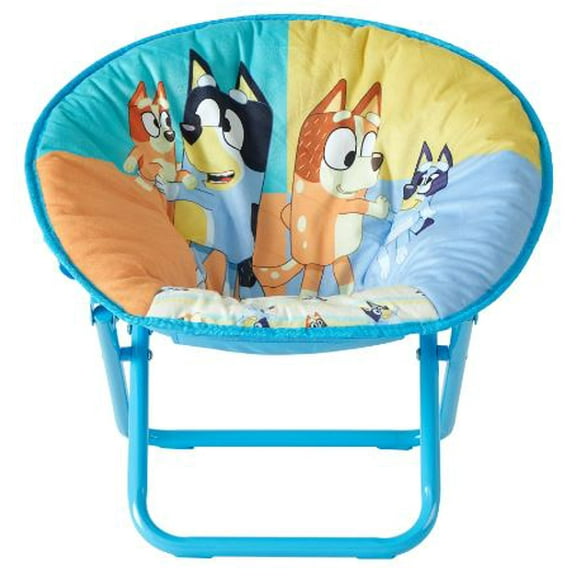Bluey Round Foldable Saucer Chair, Blue