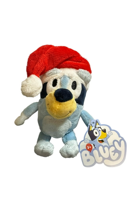 Santa Hat Christmas Plush Backpack Clip 6"