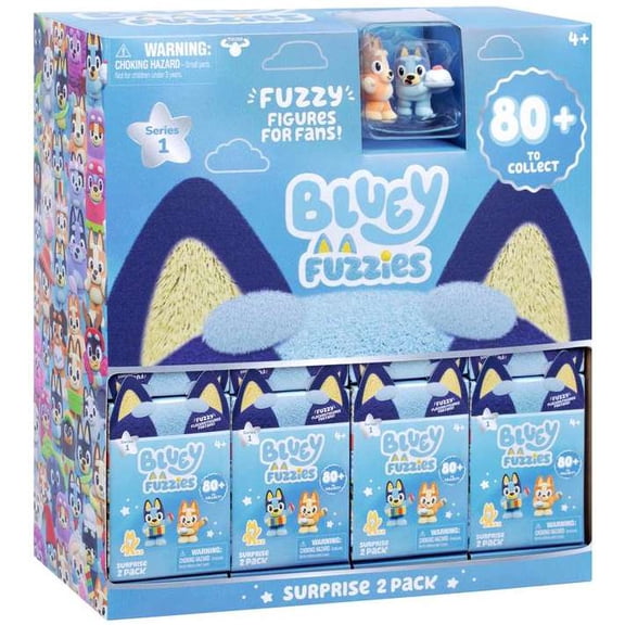 Bluey Series 1 Fuzzies Mystery Box [23 Packs, 2 RANDOM Figures Per Pack]