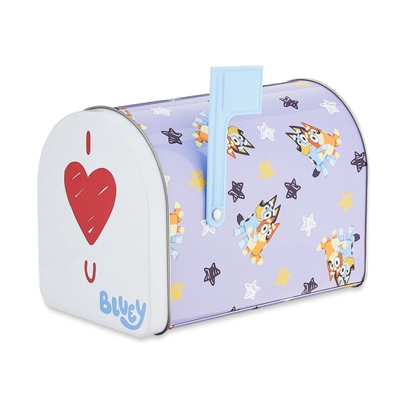 Bluey Small Tin Mailbox, 1 Count, with Flag
