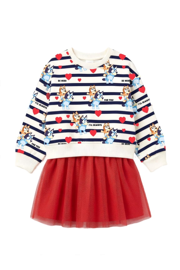 Stripe Girls Sweatshirt Tutu Dress, Sizes 4-12