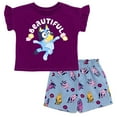 thumbnail image 1 of Bluey T-Shirt and Chambray Shorts Outfit Set Toddler to Big Kid, 1 of 5