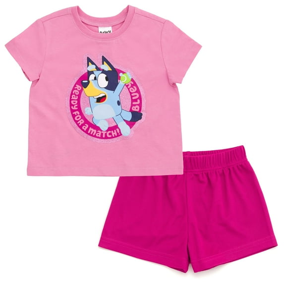 Bluey Tennis T-Shirt and Mesh Shorts Outfit Set Toddler to Big Kid