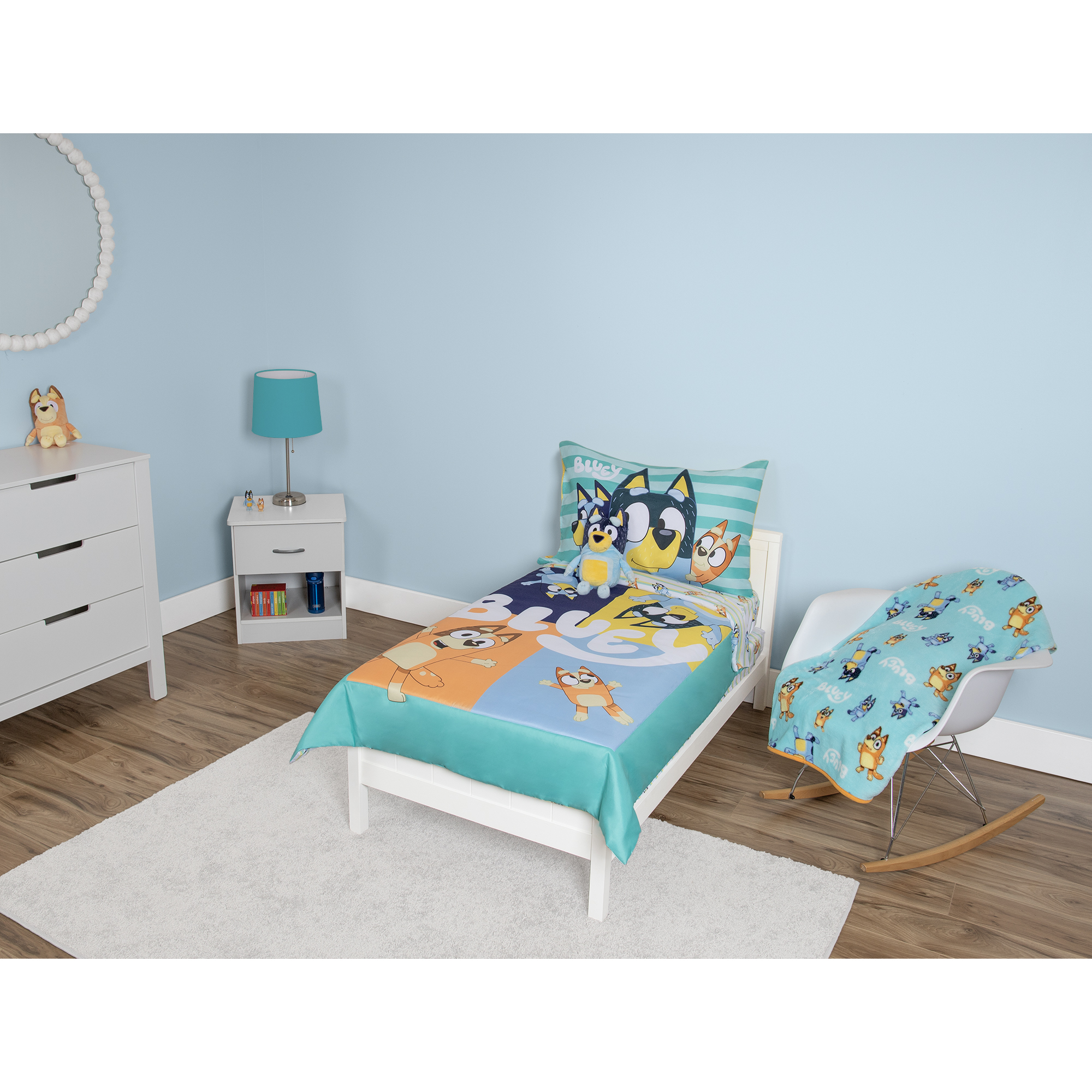 Bluey Toddler 5pc Bedding Set with Blanket - Blue - image 1 of 9