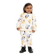 HELLO KITTY Toddler Girls Plush Printed Sweatshirt and Jogger Pants Set, 2-Piece, Sizes 12M-5T