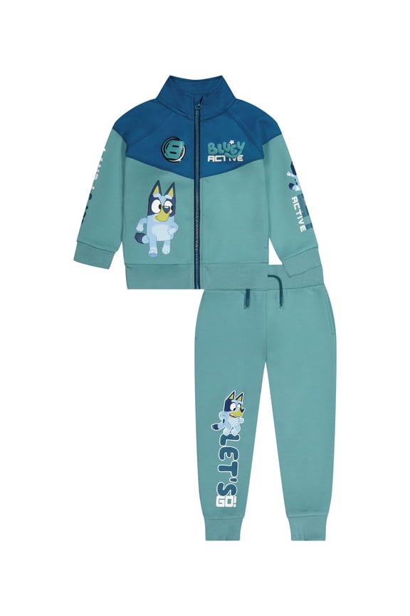 Bluey Toddler Boy 2pc Active Jacket and Pant Set, Sizes 12 Months - 5T