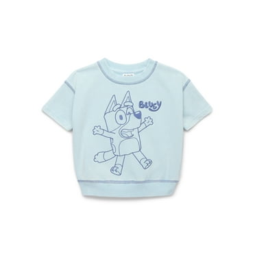 Bluey Toddler Boy Embroidered Graphic Crewneck Sweatshirt, Sizes 12M-5T