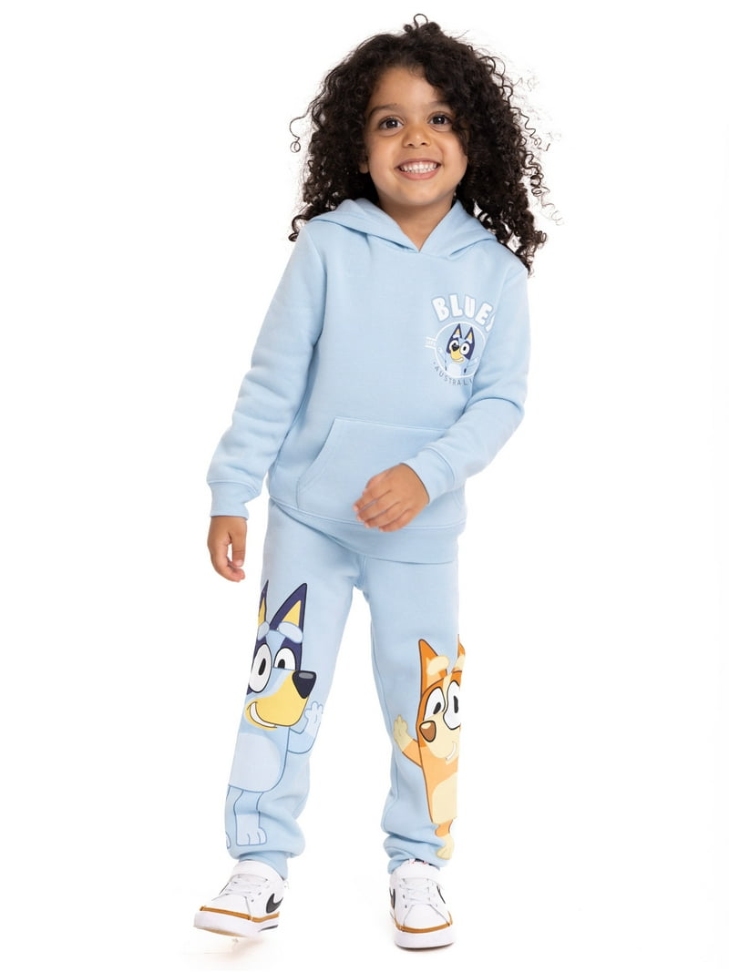 Bluey Toddler Boy Fleece Hoodie and Joggers Set, 2-Piece, Sizes 2T