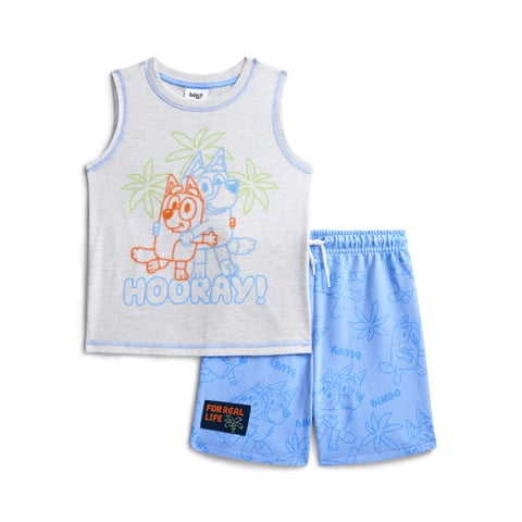 Toddler Boys Graphic Tank Top and Matching Allover Print Shorts Set, 2-Piece, Sizes 12M-5T