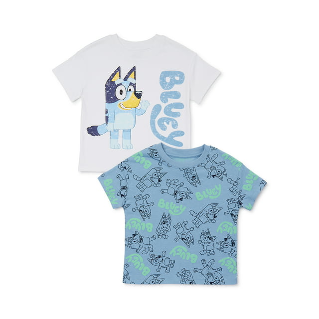 Bluey Toddler Boy Graphic Tees, 2-Pack, Sizes 2T-5T