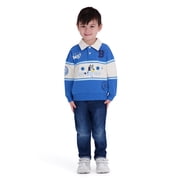 Bluey Toddler Boy Long Sleeve Rugby Shirt, Sizes 12M-5T