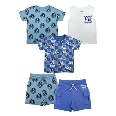 Bluey Toddler Boy Mix & Match Outfit Set, 5-Piece, Sizes 12 Months-5T