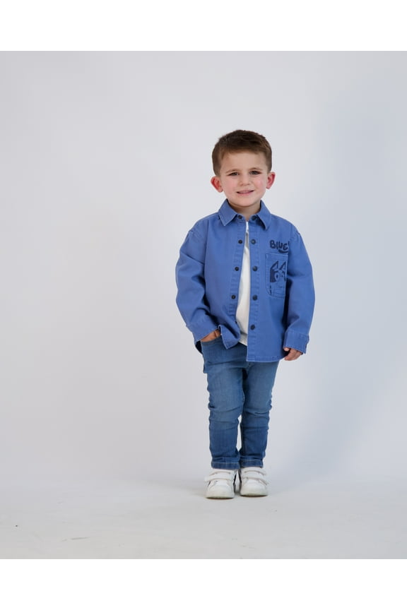 Bluey Toddler Boy Shackets, Sizes 2T-5T
