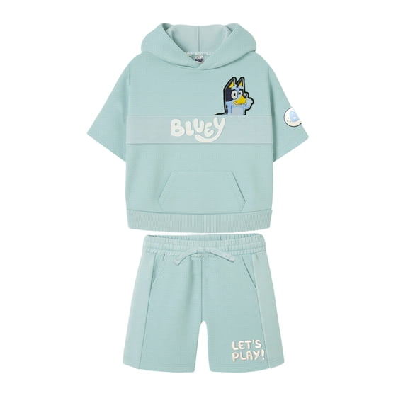 Bluey Toddler Boy Textured Knit Short Set, Sizes 12 Months-5T