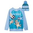 thumbnail image 1 of Bluey Toddler Boys' 2-Piece Fleece Sweatshirt and Hat Set Teal Blue Multi, 1 of 7