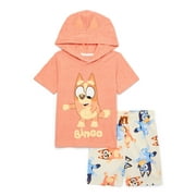 Bluey Toddler Boys Bingo Cosplay Hooded Tee and Shorts Set, 2-Piece, Sizes 2T-5T