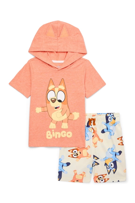 Toddler Boys Bingo Cosplay Hooded Tee and Shorts Set, 2-Piece, Sizes 2T-5T