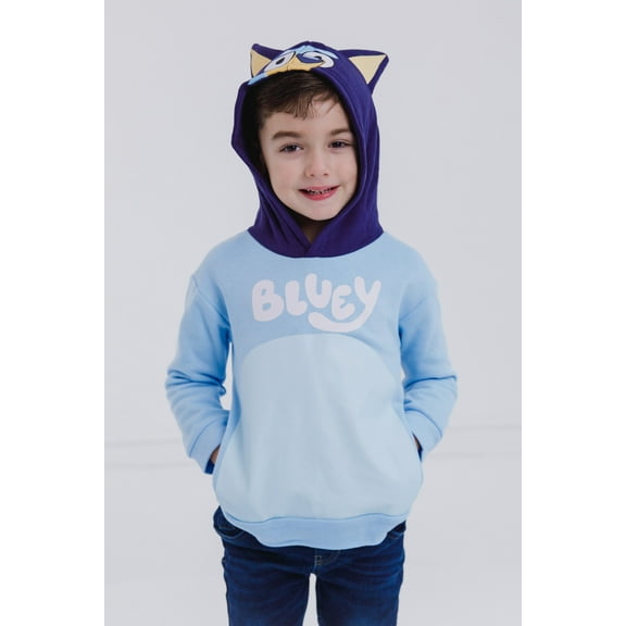 Bluey Toddler Boys Fleece Matching Family Cosplay Pullover Hoodie Toddler to Little Kid