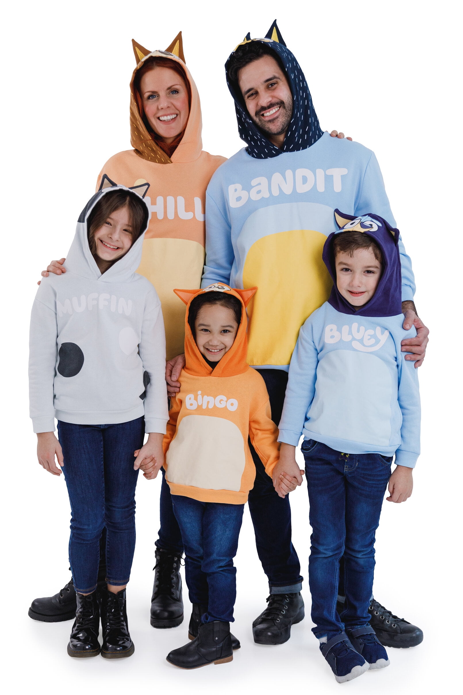 Bluey Toddler Boy or Girl Cosplay Fleece Hooded Sweatshirt Blue