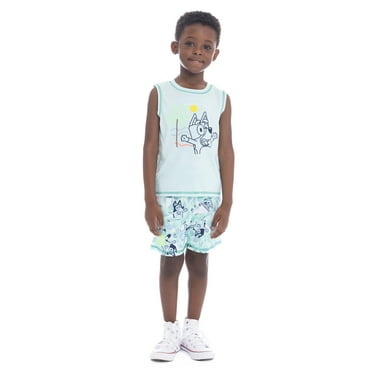 Bluey Toddler Boys Graphic Print Tank Top and Shorts Set, 2-Piece, Sizes 12M-5T