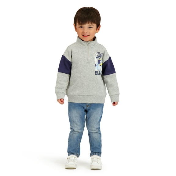 Bluey Toddler Boys Quarter Zip Top, Sizes 12 Months - 5T