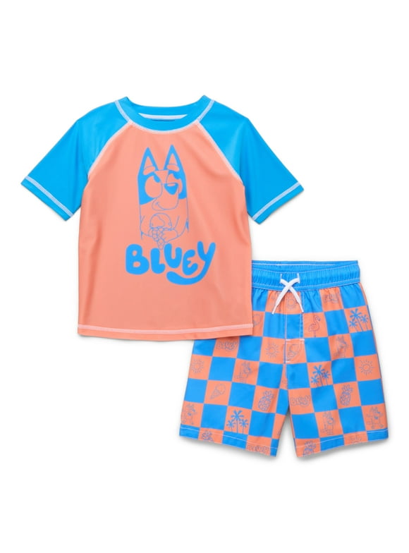 Character Toddler Boy Rash Guard and Swim Shorts Set, 2-Piece, Sizes 12M-5T
