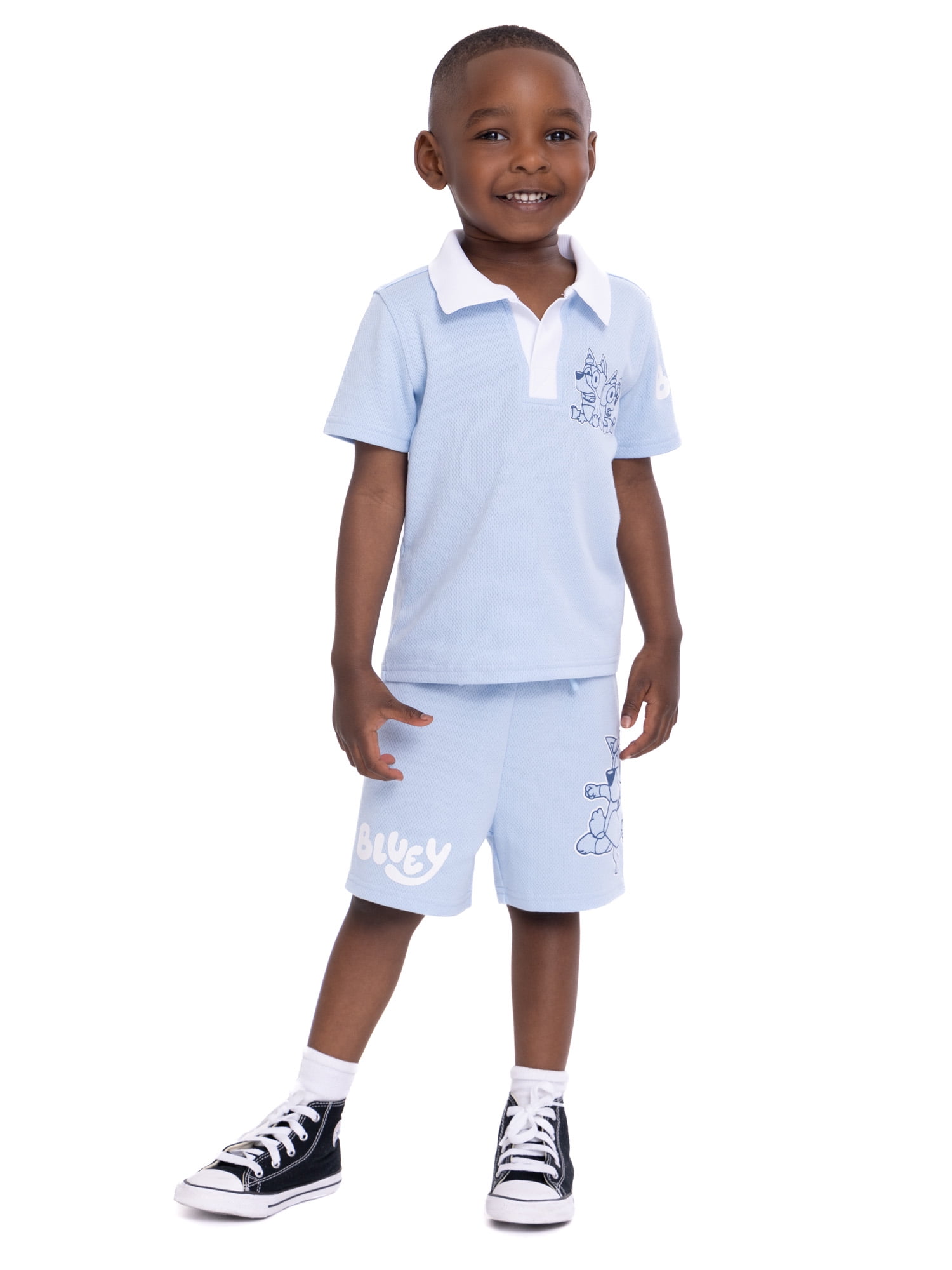 BLUEY Disney T-Shirt Shorts Set Boys Size 3T 4T 3 4 Toddler Summer