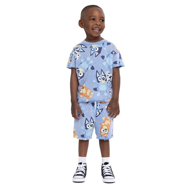 Bluey Toddler Boys Short Sleeve TShirt and Shorts Set, 2Piece, Sizes
