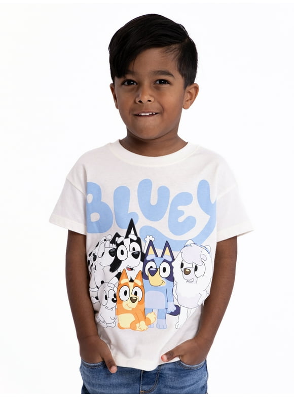 Bluey Toddler Boys or Girls Short Sleeve Crewneck T-Shirt, Sizes 2T-5T