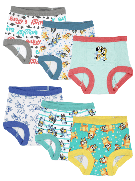 Bluey Toddler Boyss' Training Pants 6 pack, Size 3T, Assorted