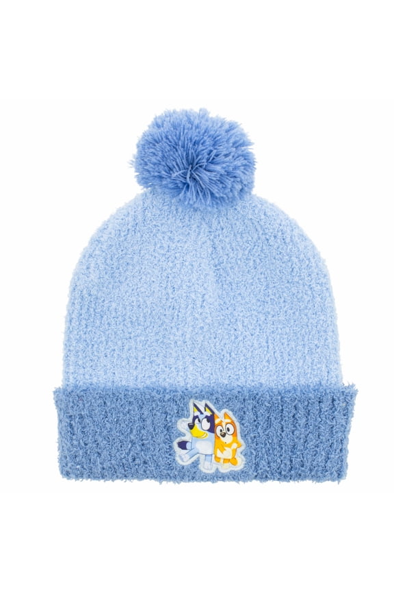 Toddler Fuzzy Cuffed Pom Beanie