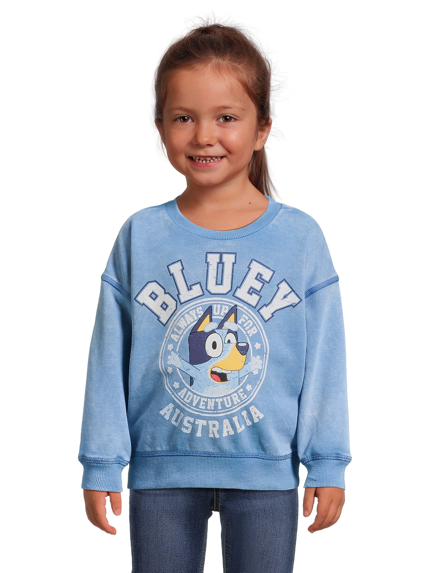 Bluey Toddler Girl Crewneck Sweatshirt, Sizes 2T5T