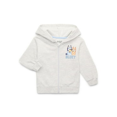 Bluey Toddler Girl Full-Zip Hoodie with Front & Back Graphics, Sizes 12M-5T