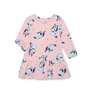 Bluey Toddler Girl Print Skater Dress, Sizes 12M-5T - Walmart.com