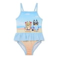 thumbnail image 1 of Bluey and Bingo Toddler Girls One-Piece Swimsuit with UPF 50+, Sizes 2T-4T, 1 of 3