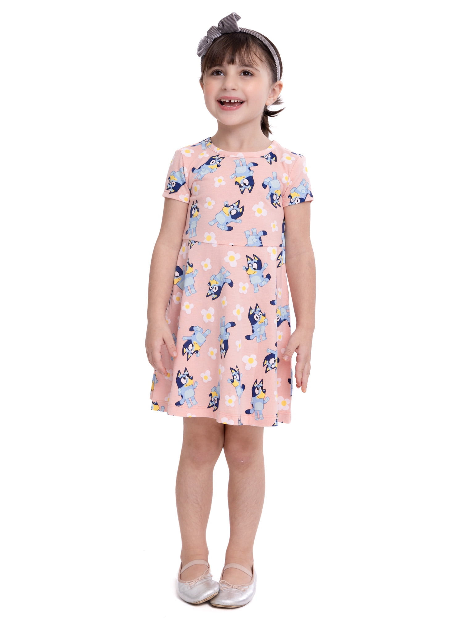 Bluey Toddler Girl Print Skater Dress, Sizes 12M-5T - Walmart.com